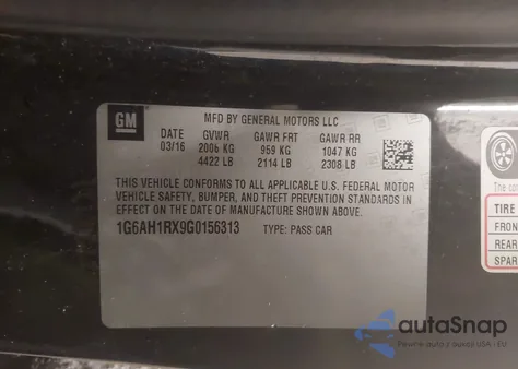 2016 Cadillac Ats Luxury Collection из США, поврежденный, VIN 1G6AH1RX9G0156313